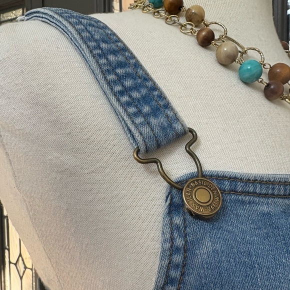 Wax Jean Denim Stretch Button-Up Overall Dress Size 3X - Picture 4 of 10